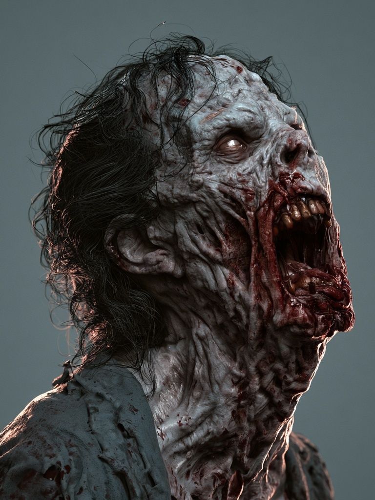 Zombie Horror Portrait Poster. poster — movies art