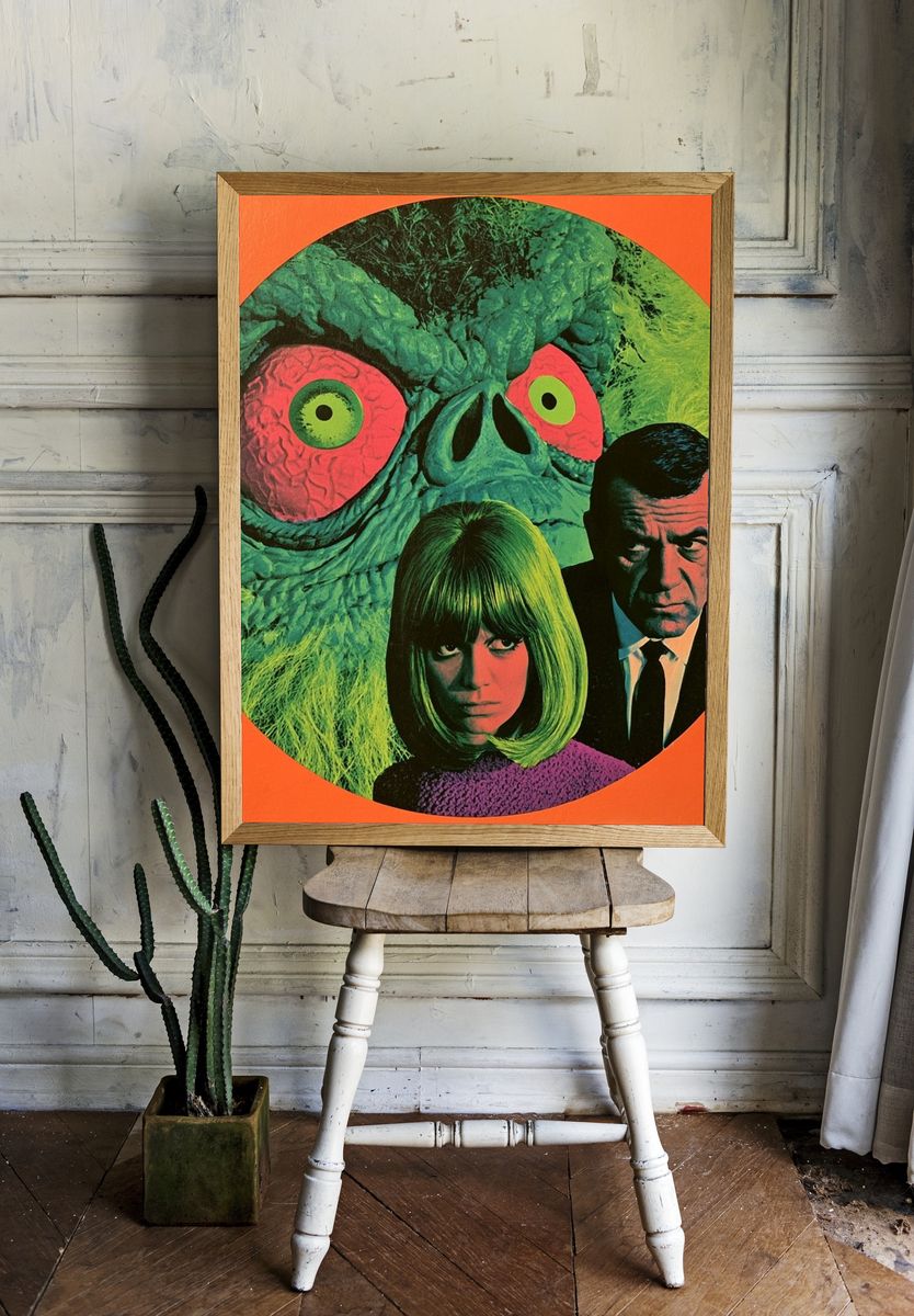 Retro Sci-Fi Monster Poster. room preview
