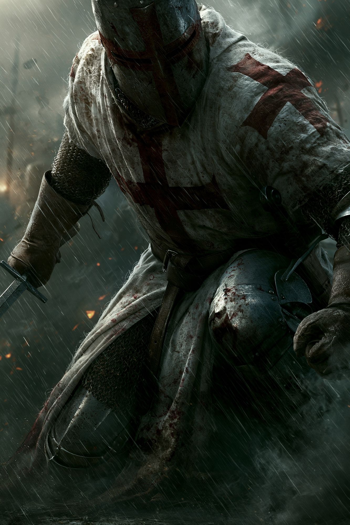Crusader Knight Battle Poster. poster detail