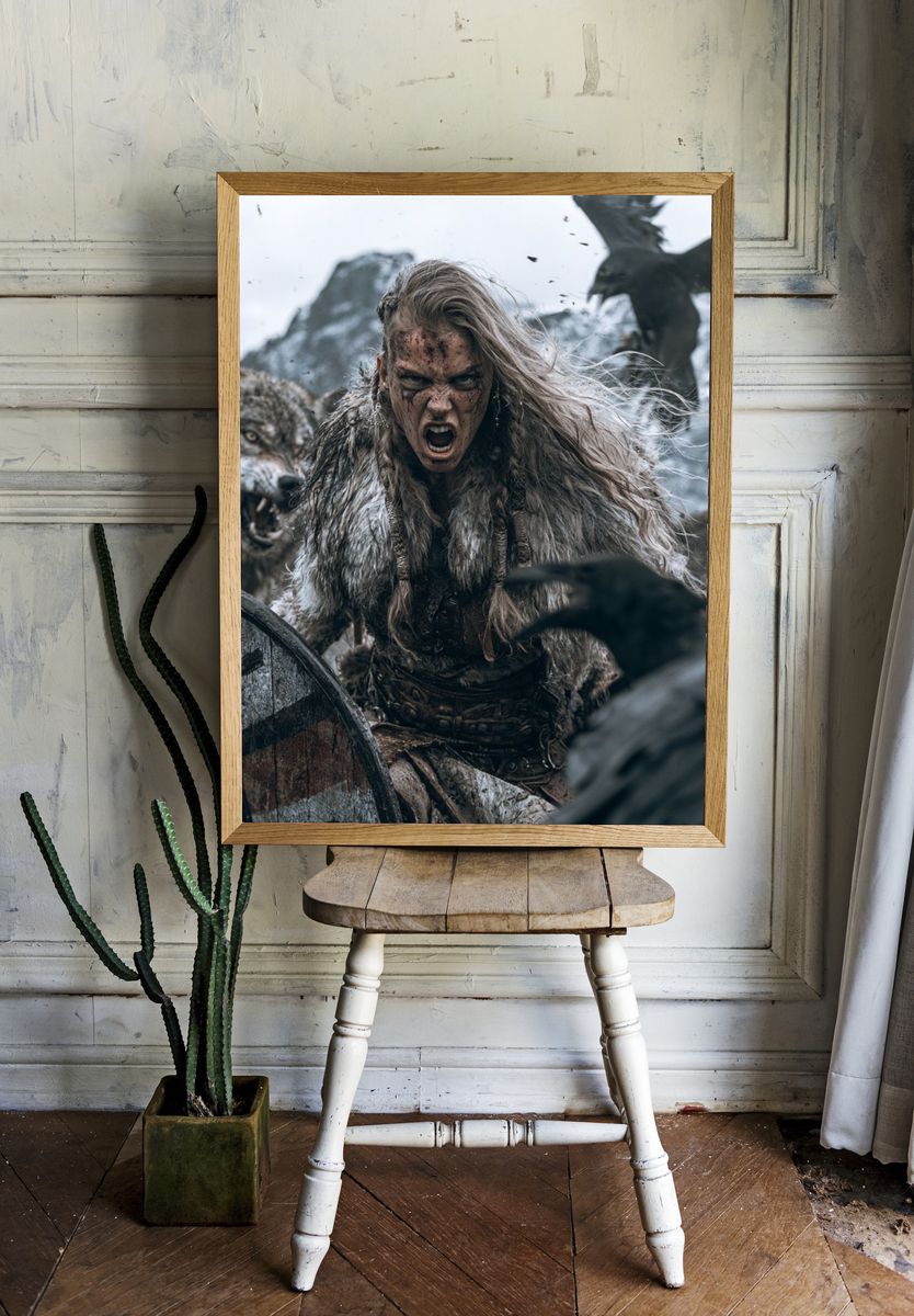 Viking Warrior Battle Scene Poster. — room view 1