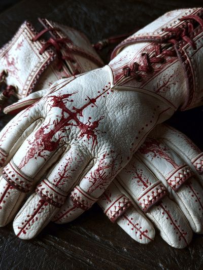 Bloody Gloves Horror Print.