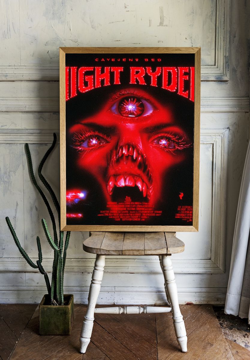 Night Ryder Horror Movie Poster. room preview