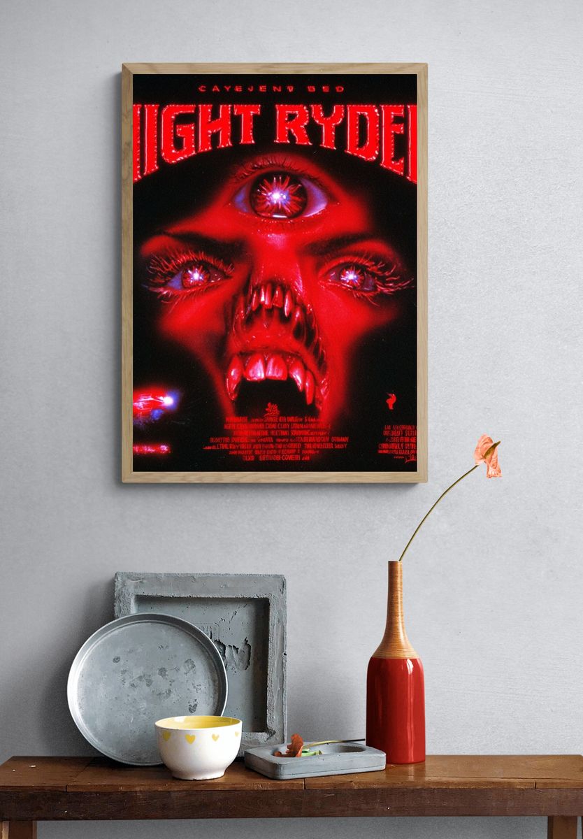 Night Ryder Horror Movie Poster. — room view 3