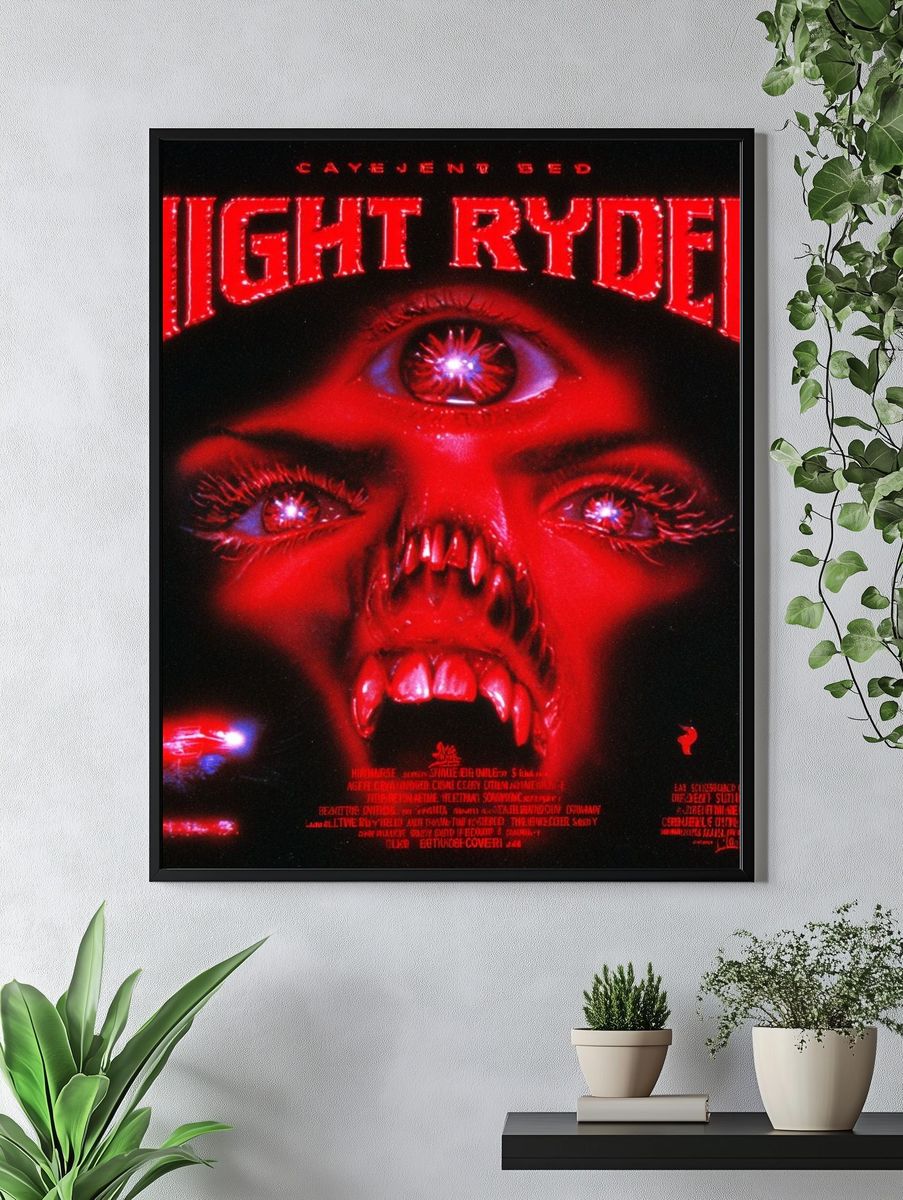 Night Ryder Horror Movie Poster. — room view 4
