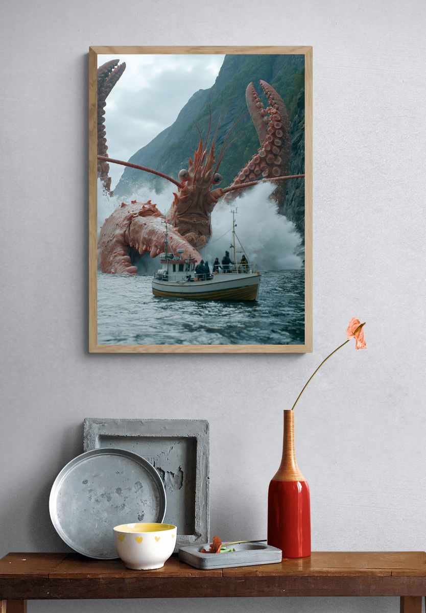 Giant Octopus Attack Poster. — room view 3