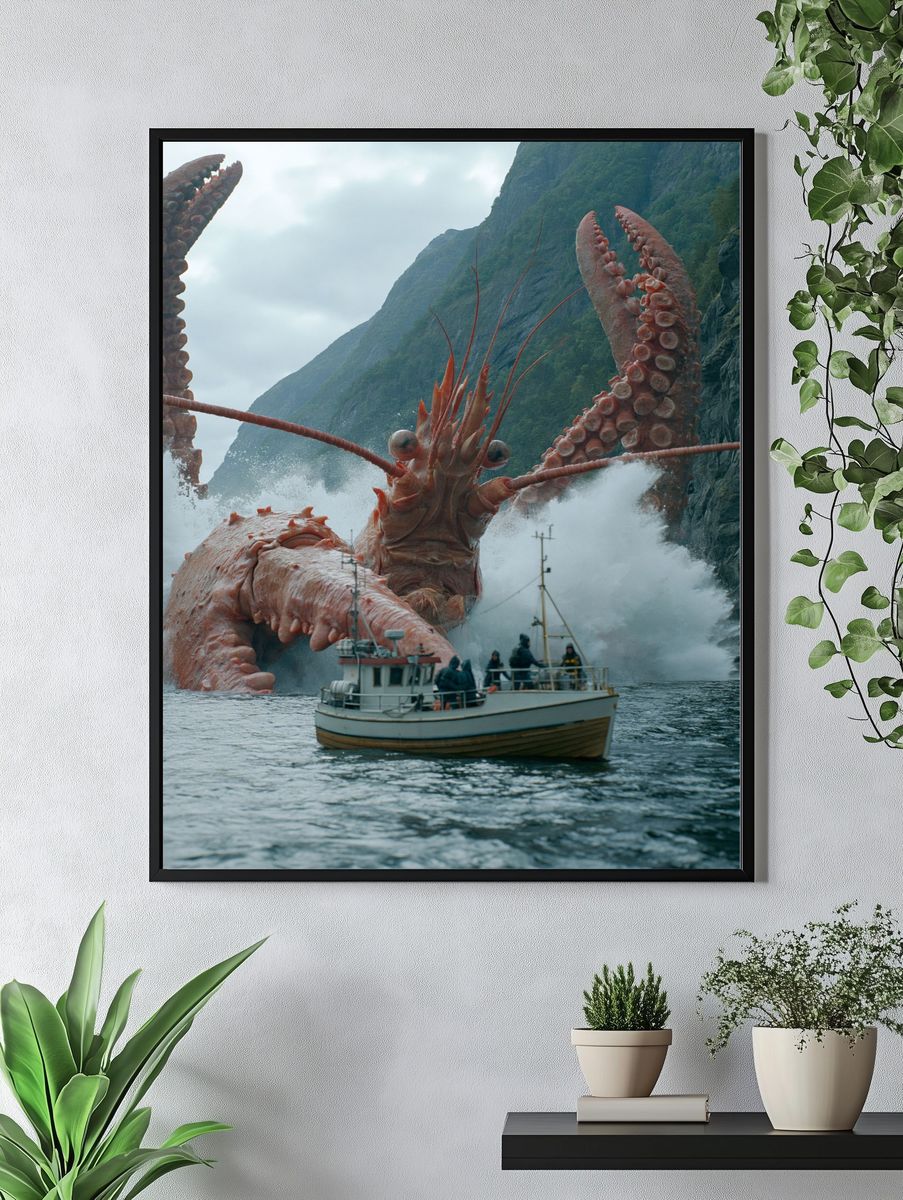 Giant Octopus Attack Poster. — room view 4
