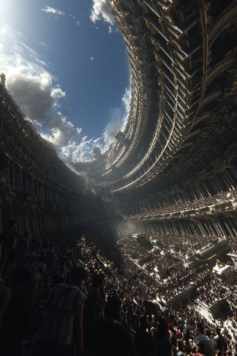 Colossal Arena Sci-Fi Poster. poster — movies art