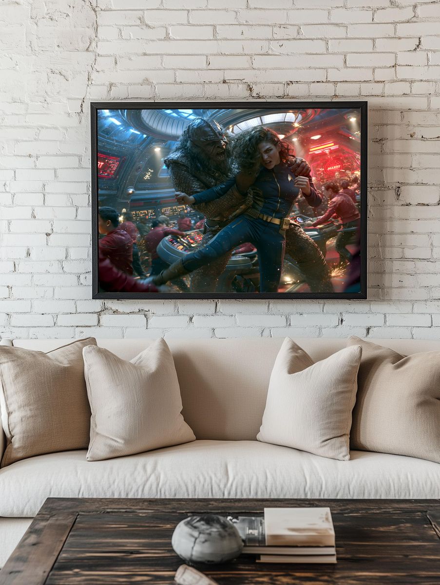 Star Trek Alien Battle Scene Poster. room preview