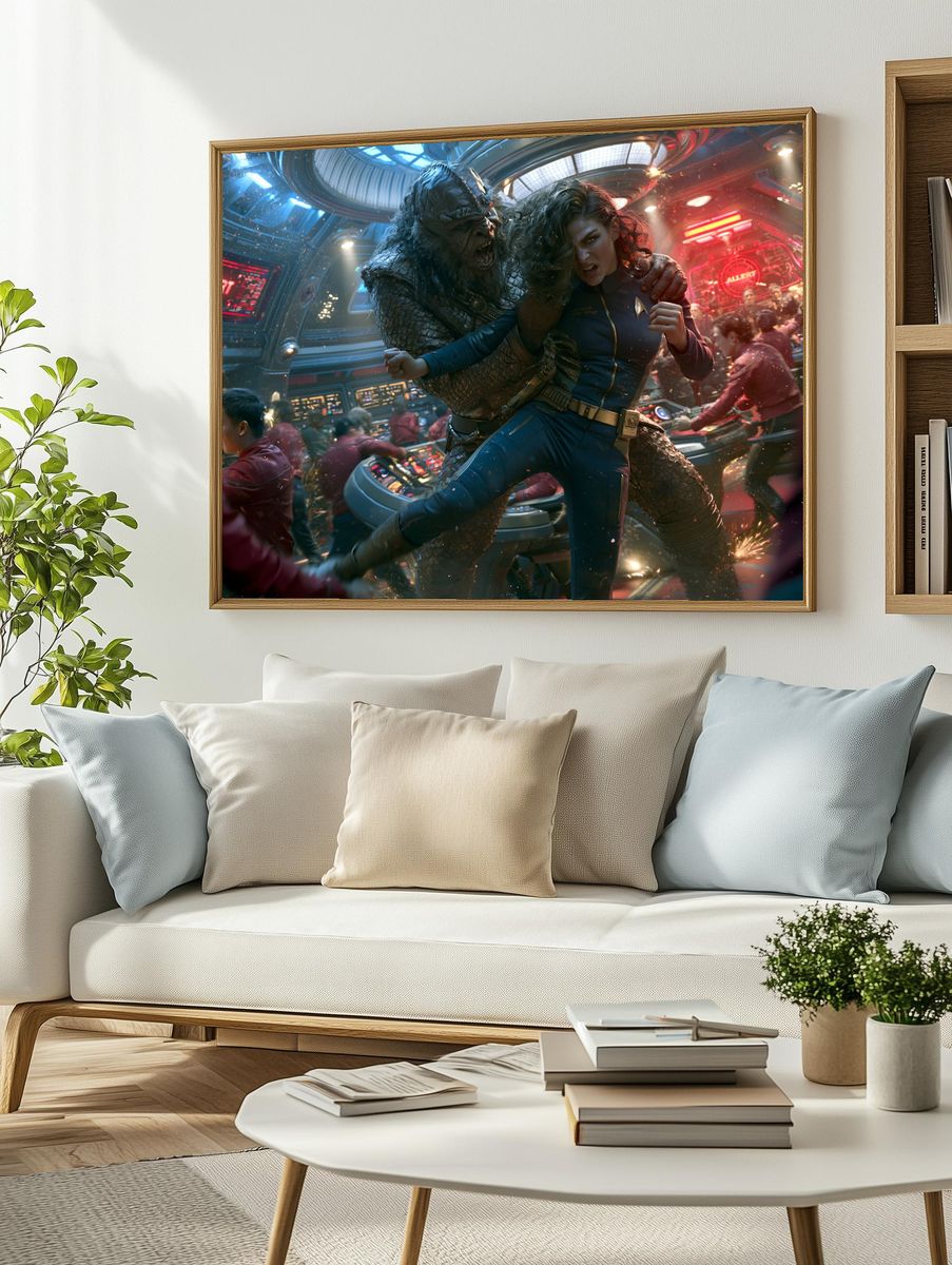 Star Trek Alien Battle Scene Poster. — room view 2