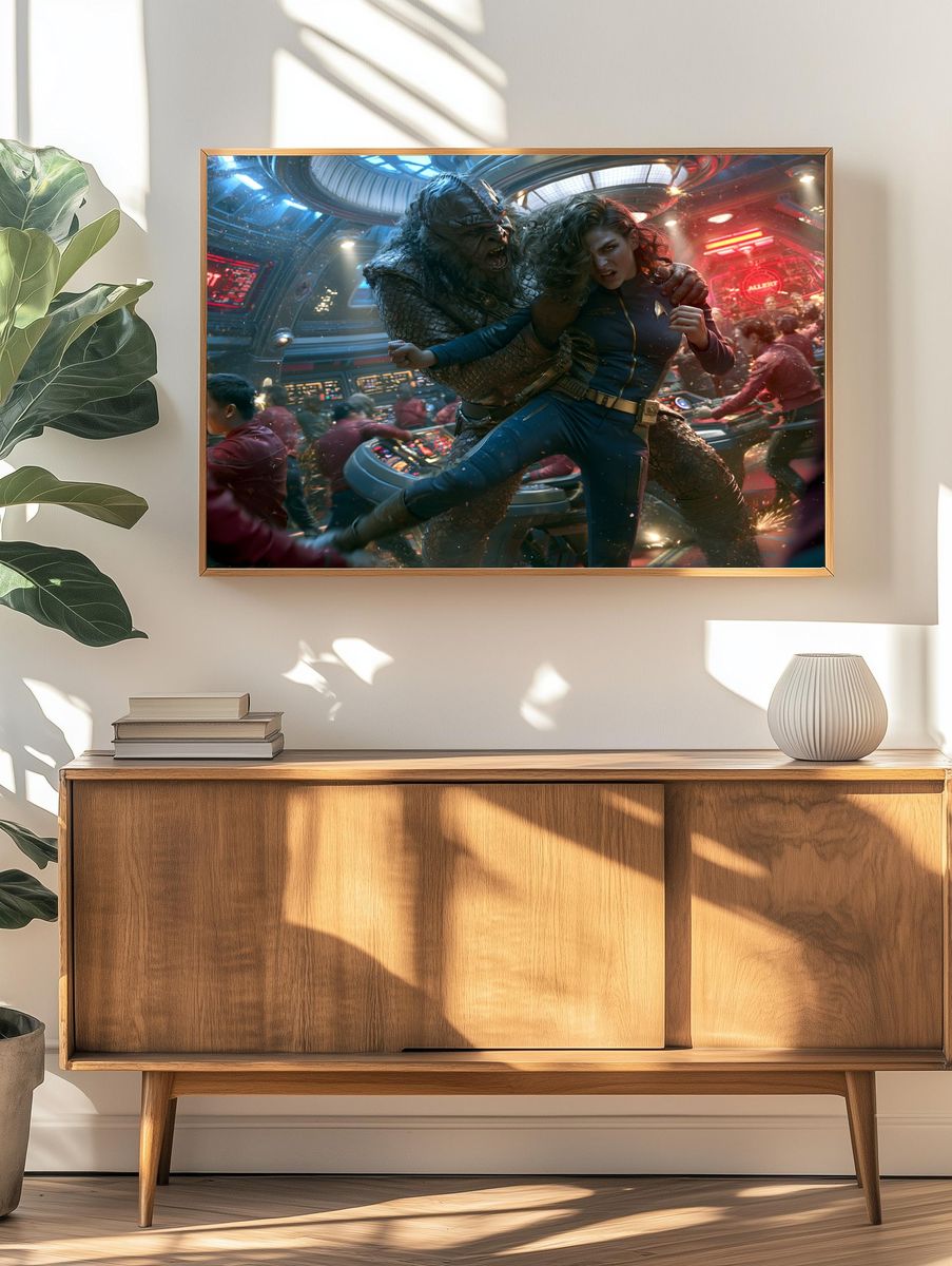 Star Trek Alien Battle Scene Poster. — room view 3