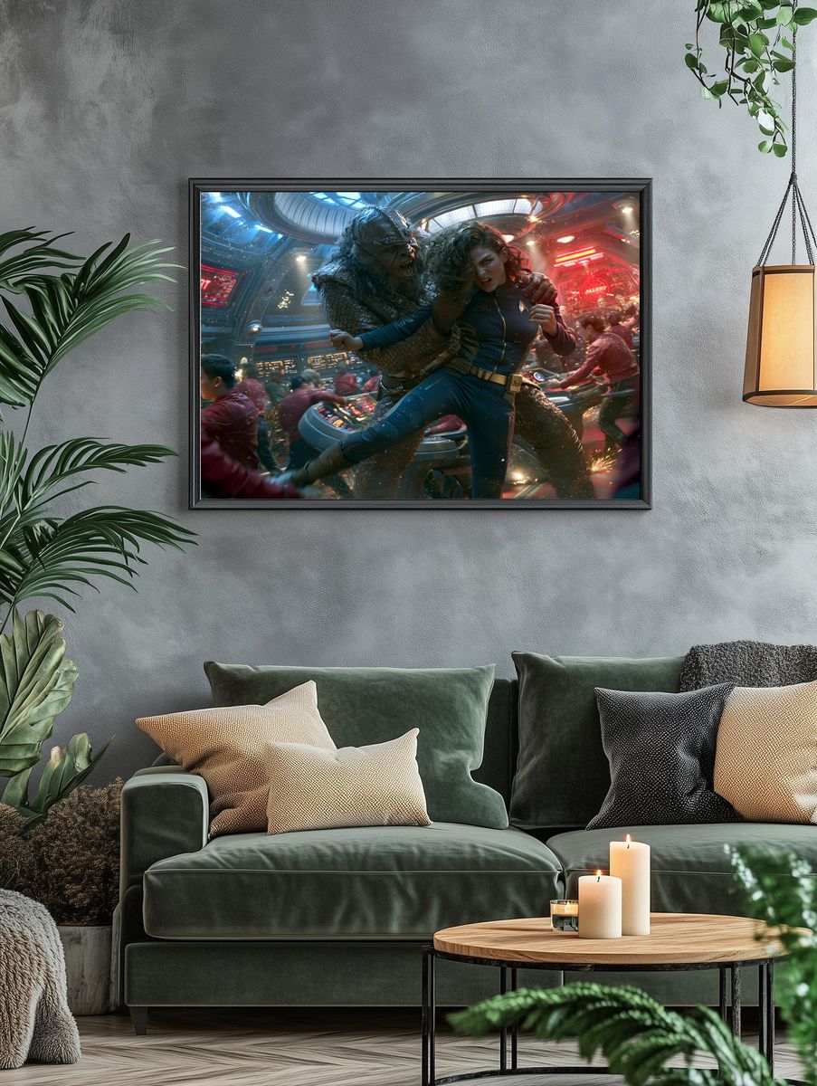 Star Trek Alien Battle Scene Poster. — room view 4