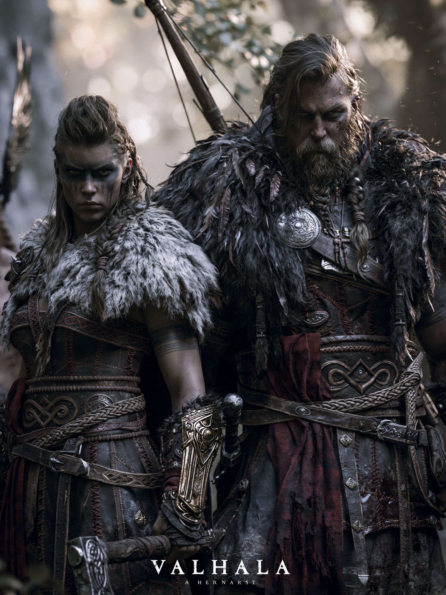 Valhalla Warriors Fantasy Poster. poster detail