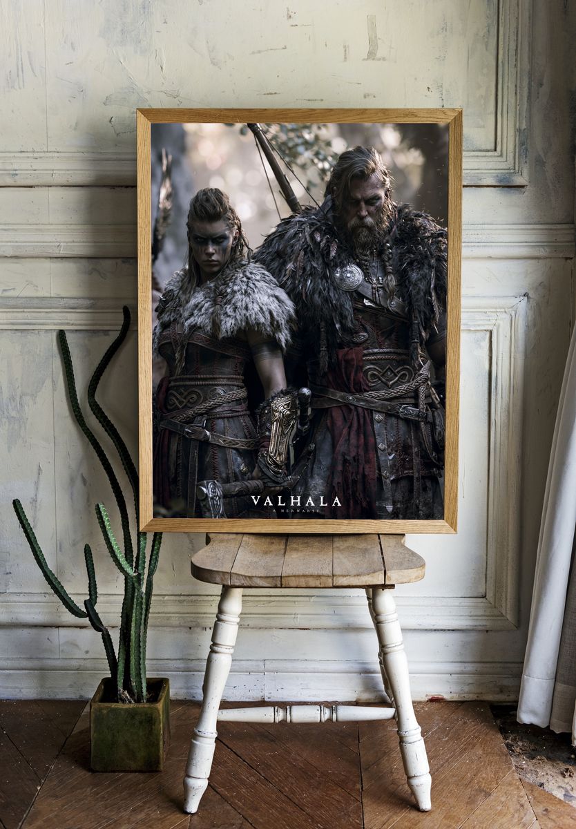 Valhalla Warriors Fantasy Poster. room preview