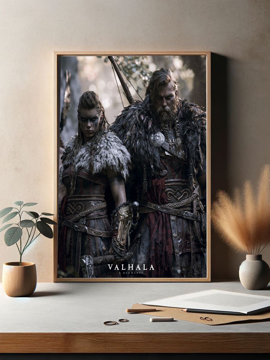 Valhalla Warriors Fantasy Poster. — room view 2