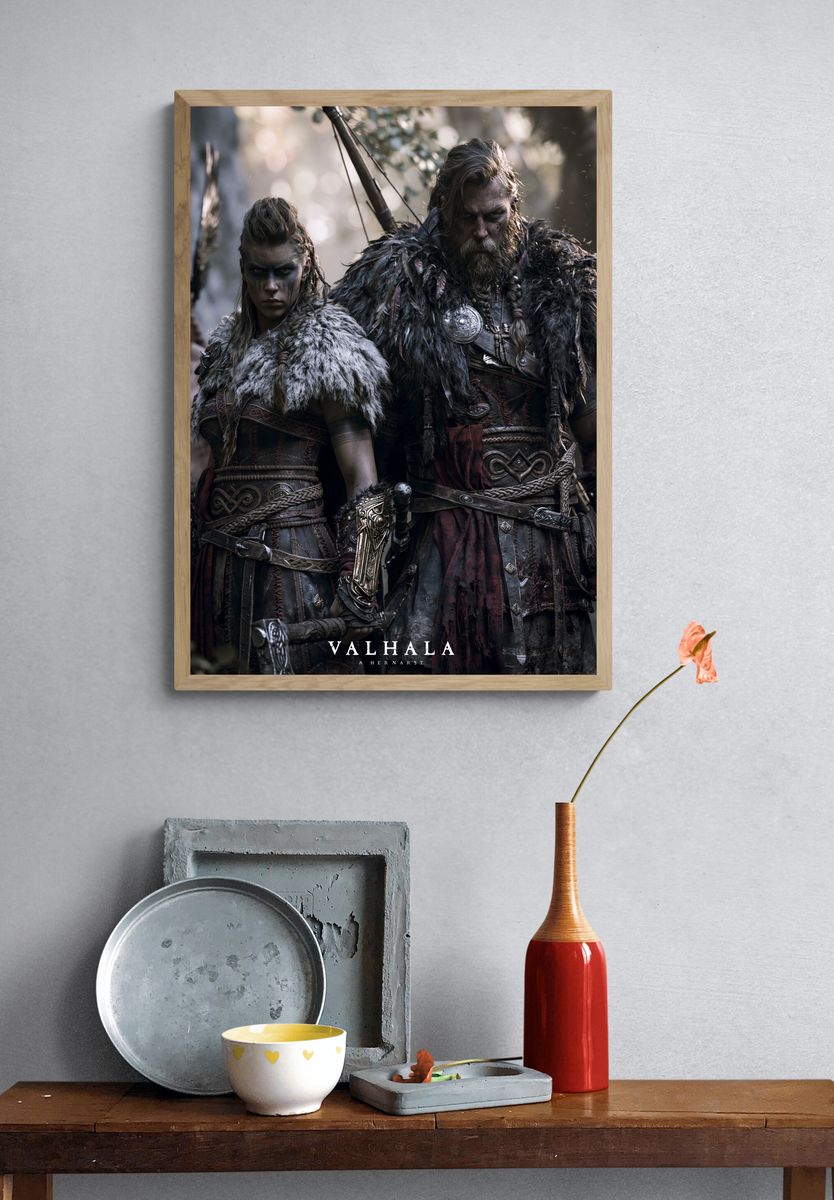 Valhalla Warriors Fantasy Poster. — room view 3