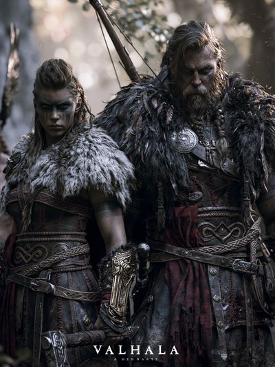 Valhalla Warriors Fantasy Poster. poster