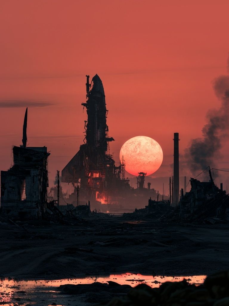 Dystopian Rocket Launch Poster. poster — movies art
