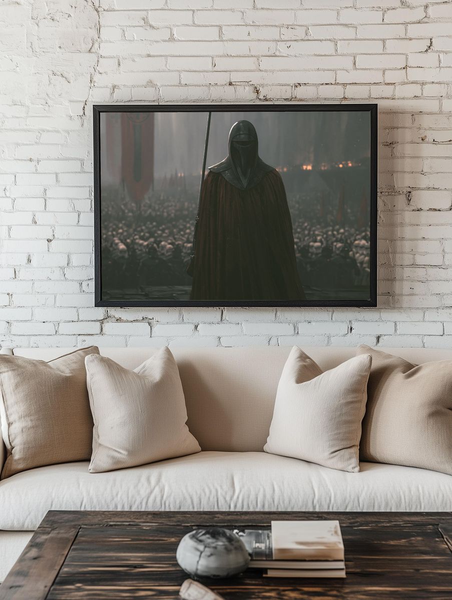 Dark Armored Warrior Poster. room preview
