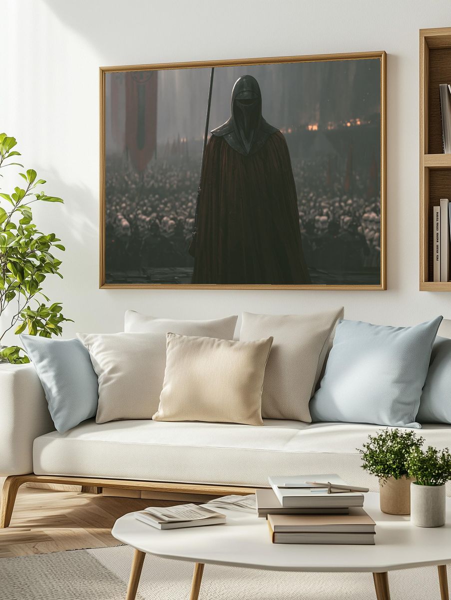 Dark Armored Warrior Poster. — room view 2
