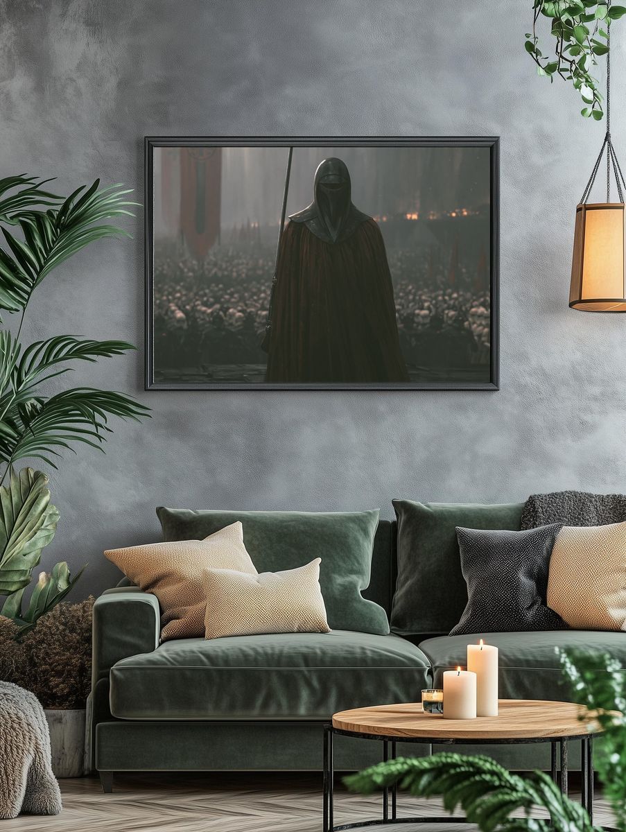 Dark Armored Warrior Poster. — room view 4