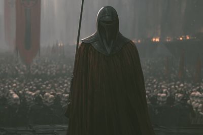 Dark Armored Warrior Poster. poster
