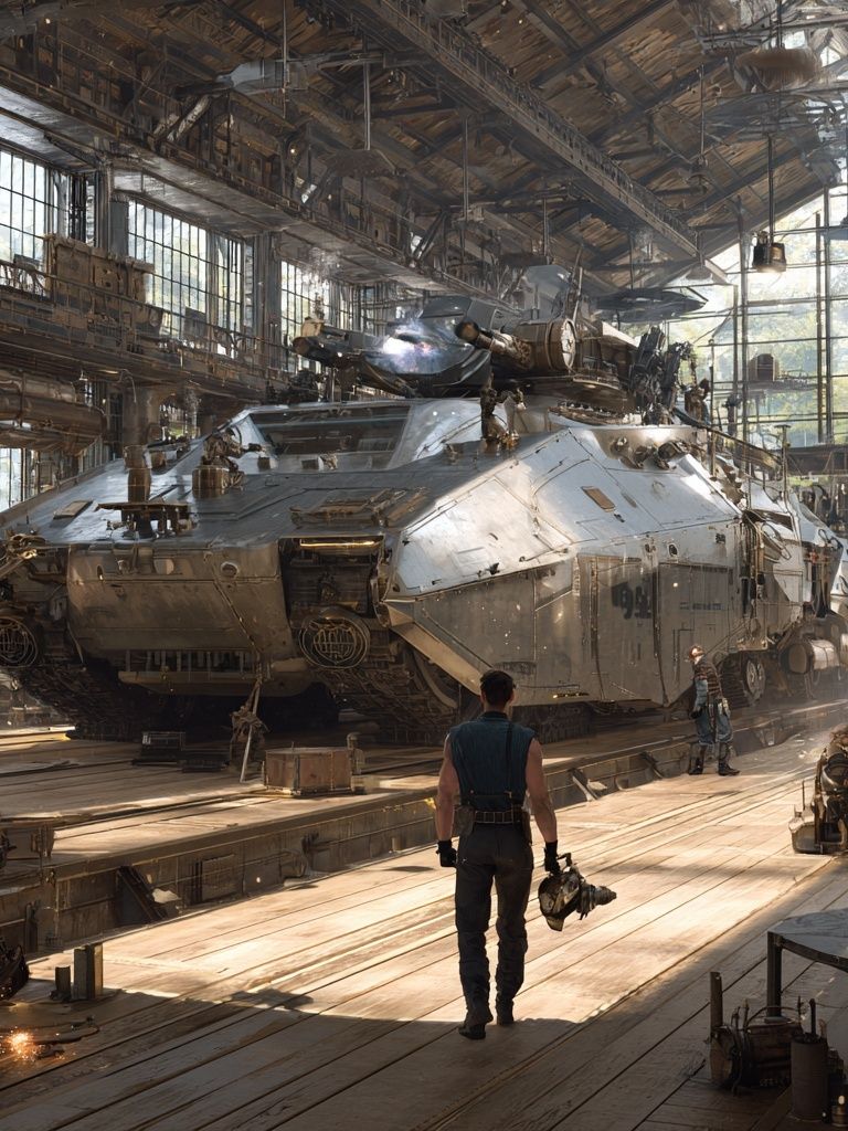 Sci-Fi Hangar Workshop Poster. poster detail