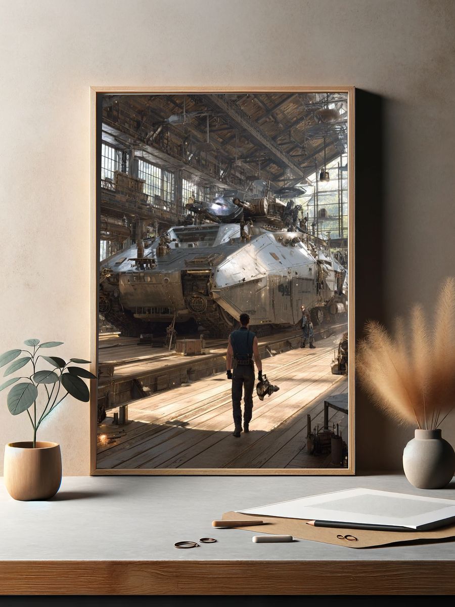 Sci-Fi Hangar Workshop Poster. — room view 2