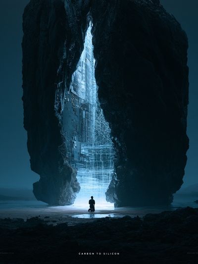 Carbon to Silicon Sci-Fi Poster. poster print