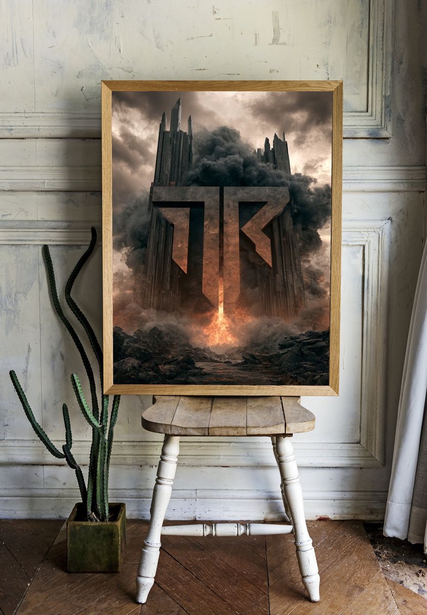 Epic Sci-Fi Fortress Poster. room preview