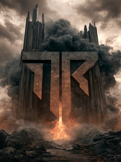 Epic Sci-Fi Fortress Poster.