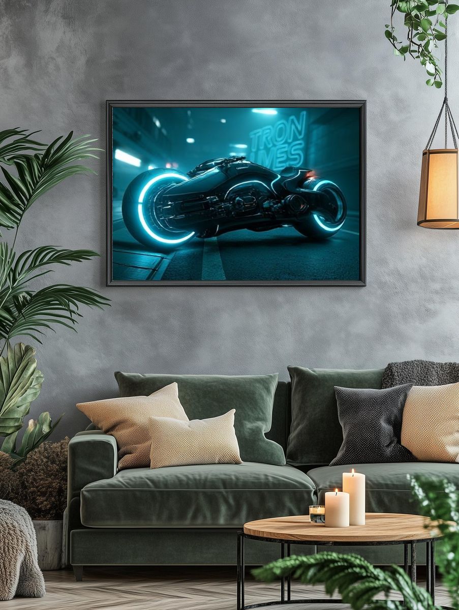 Tron Light Cycle Sci-Fi Poster. — room view 4