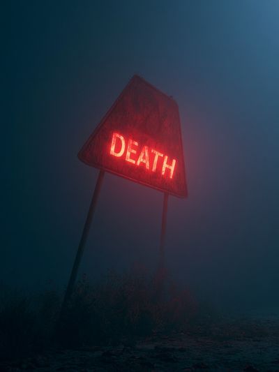 Death Neon Horror Poster.