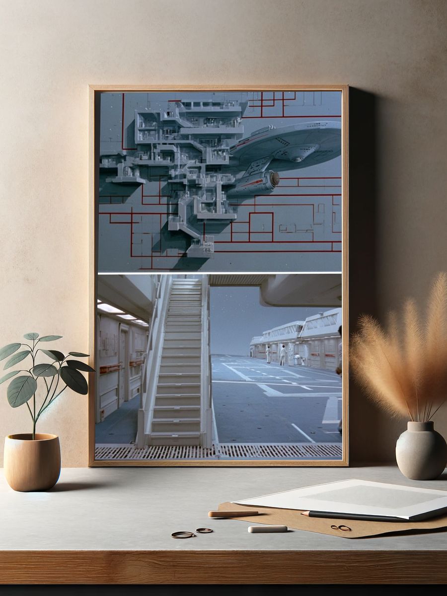 Starship Docking Bay Sci-Fi Print. — room view 2