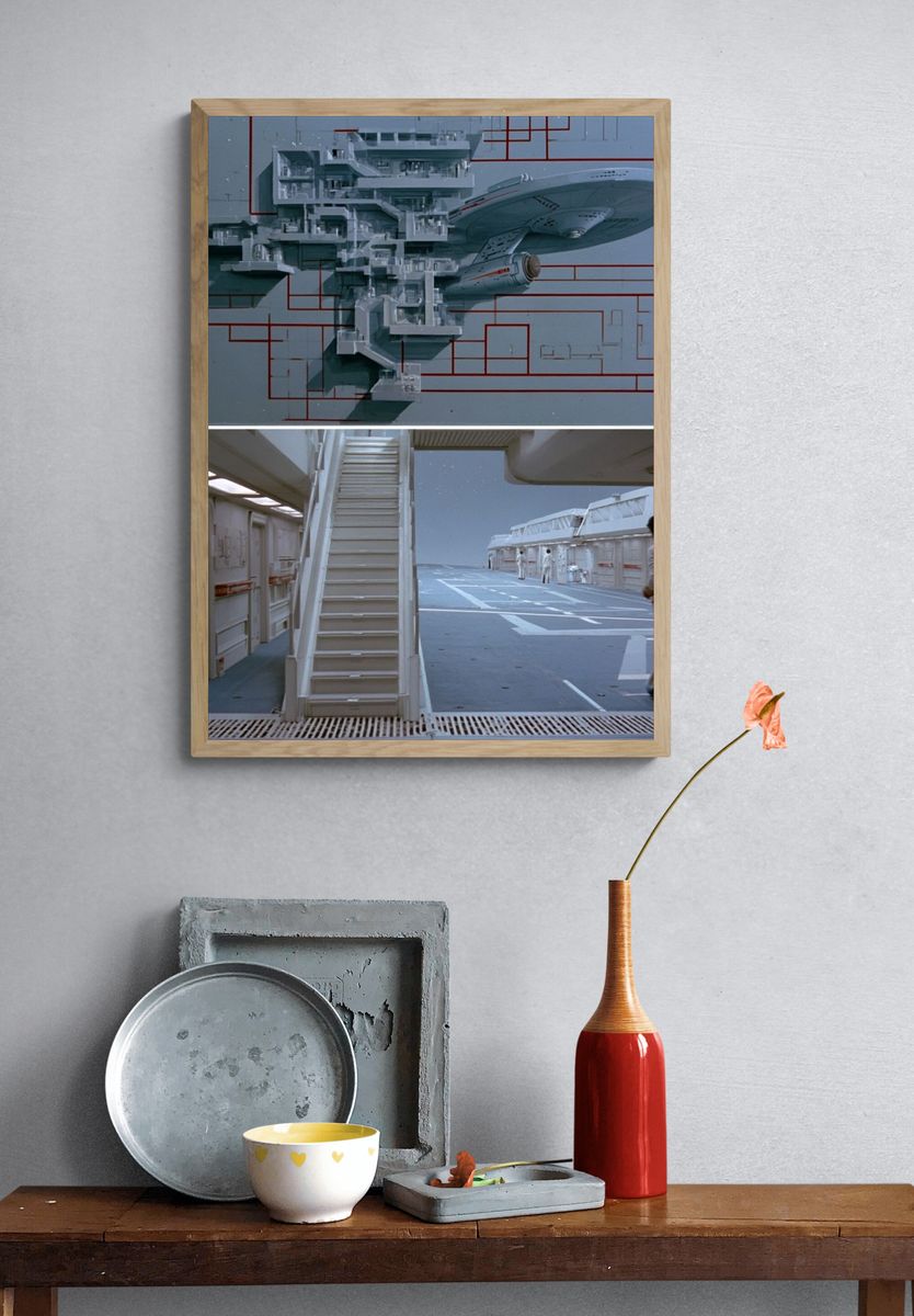 Starship Docking Bay Sci-Fi Print. — room view 3