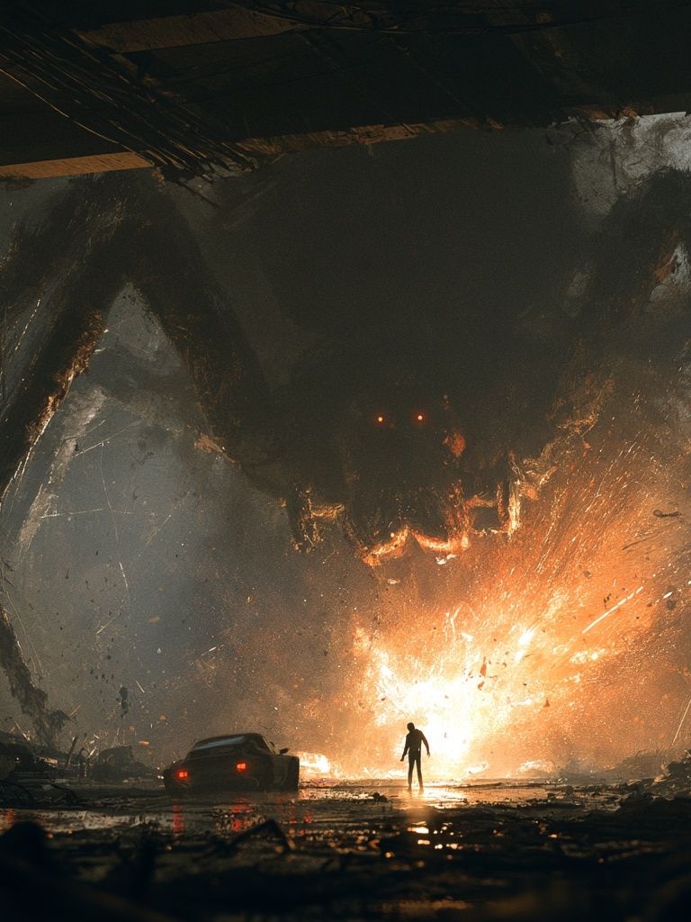 Monster Attack Sci-Fi Poster. poster — movies art
