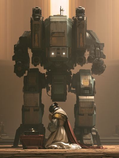 Mech Pilgrimage Sci-Fi Poster.