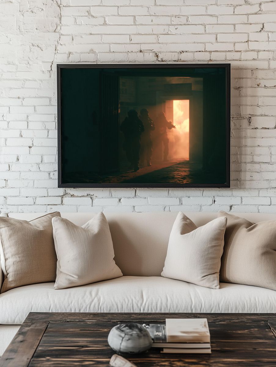 Tactical Corridor Escape — Photography Print. room preview
