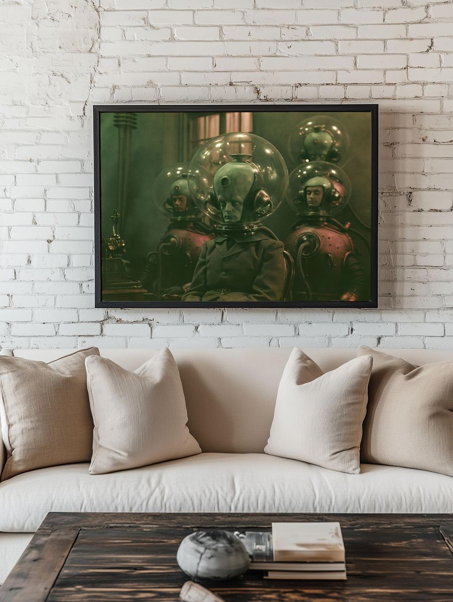 Surreal Alien Laboratory Poster. room preview