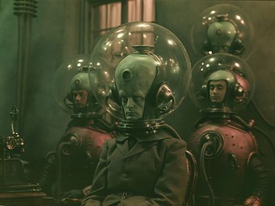 Surreal Alien Laboratory Poster.