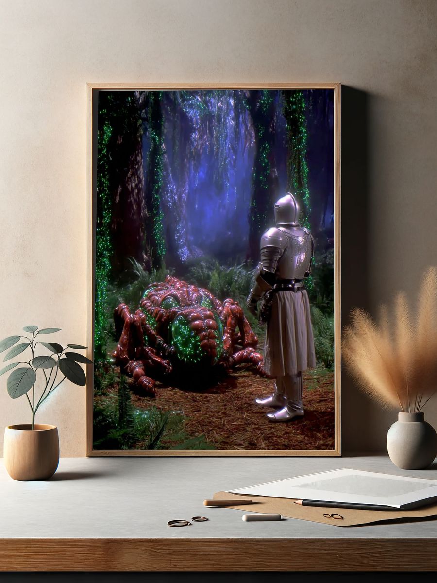 Knight and Alien Forest Print. — room view 2