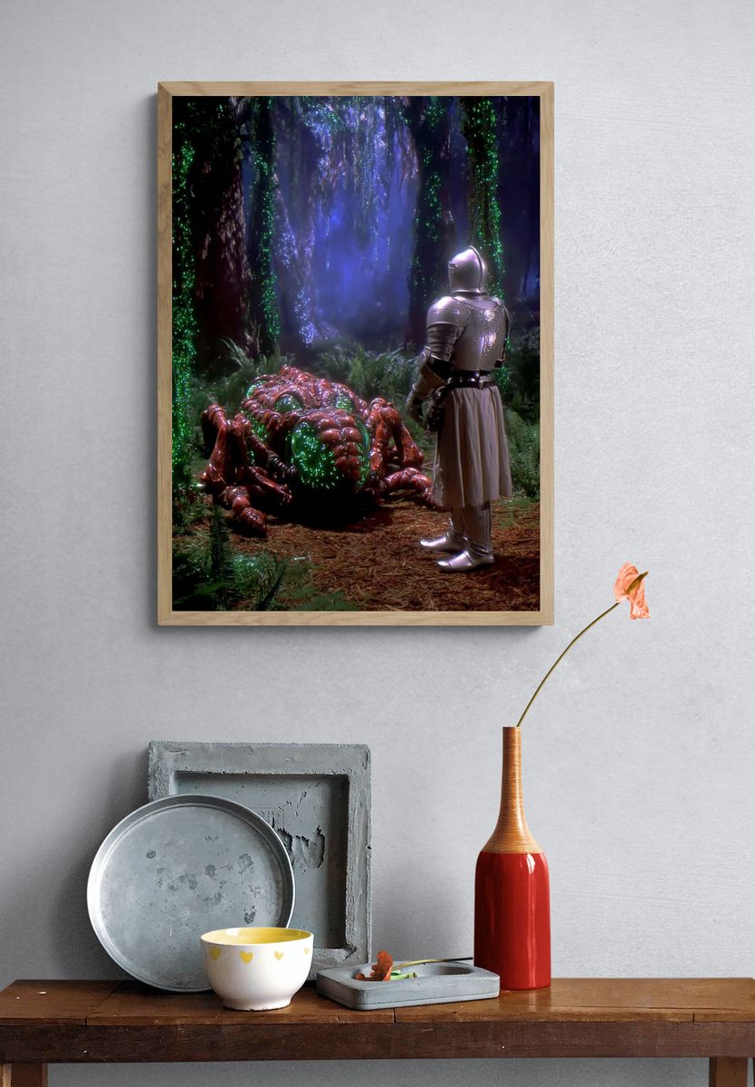 Knight and Alien Forest Print. — room view 3
