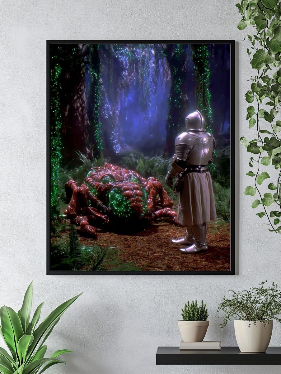 Knight and Alien Forest Print. — room view 4