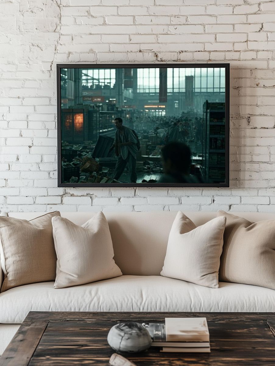 Dystopian Train Station Poster. — room view 1