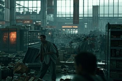 Dystopian Train Station Poster.