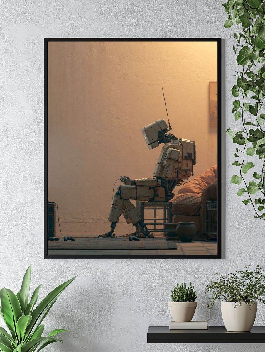 Lonely Robot Interior Scene Print. — room view 4