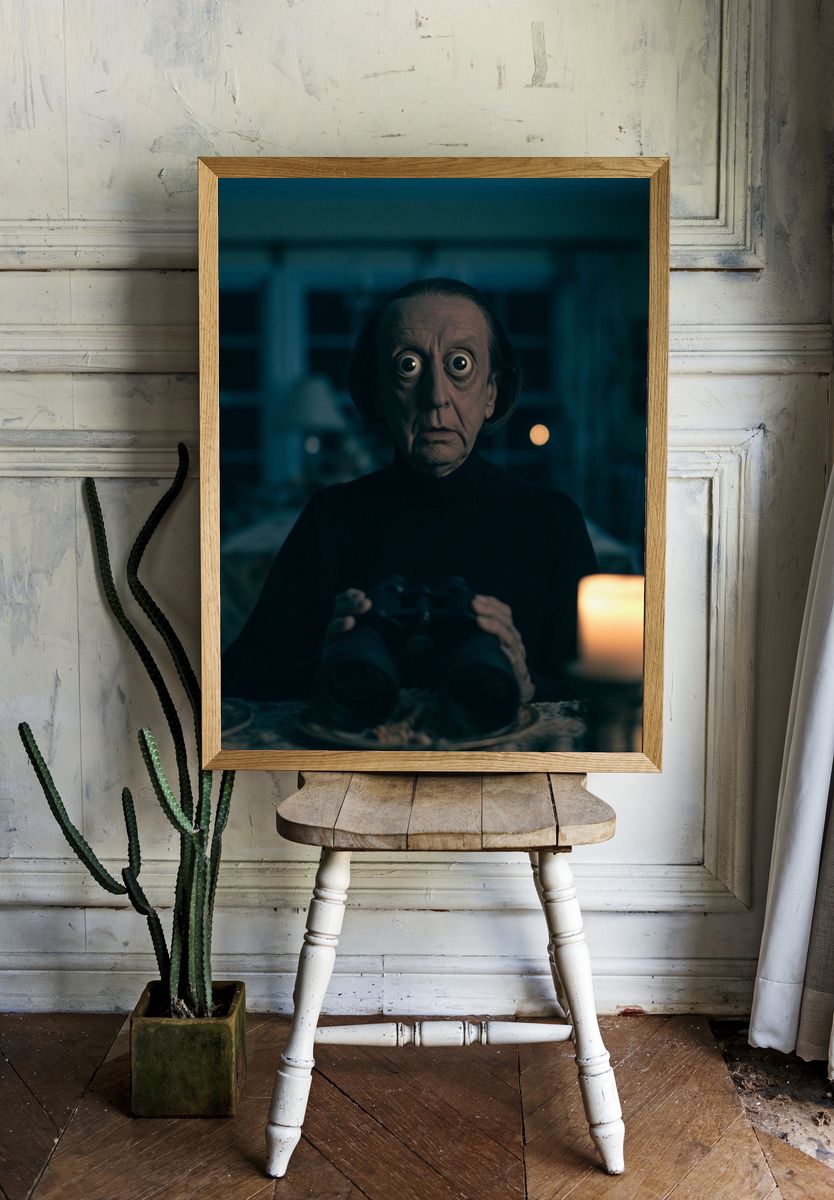 Eerie Portrait Horror Print. — room view 1