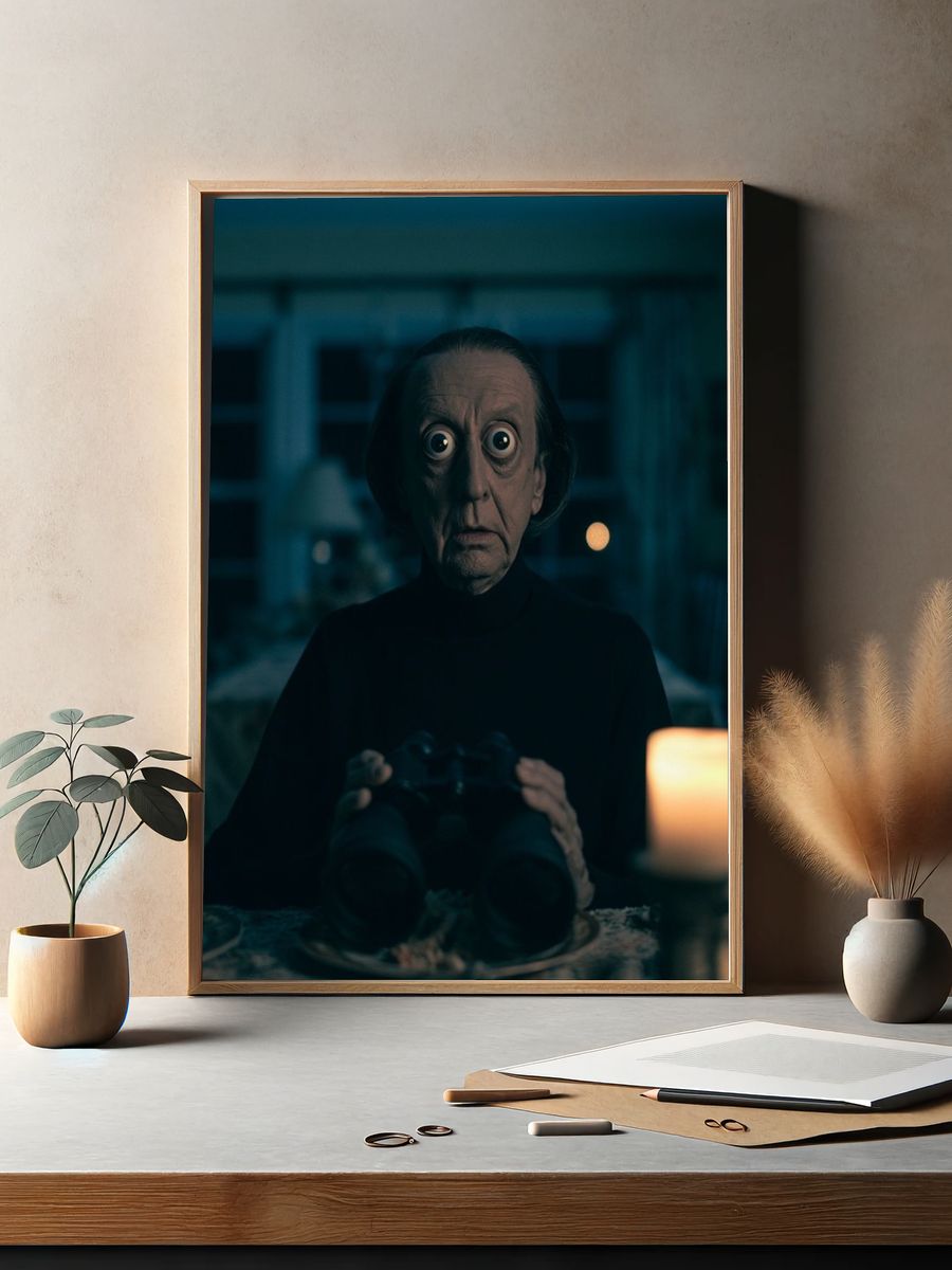 Eerie Portrait Horror Print. — room view 2