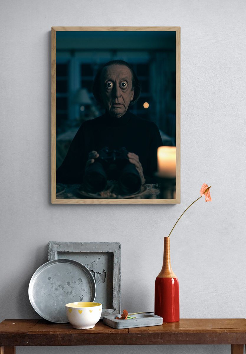 Eerie Portrait Horror Print. — room view 3