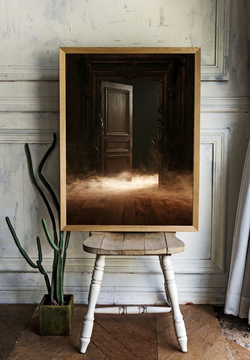 Haunted Doorway Horror Print. — room view 1