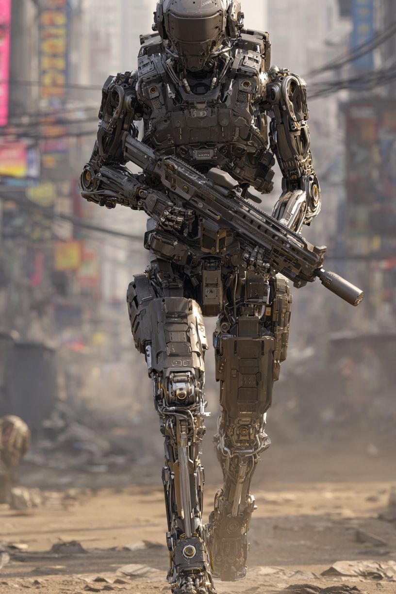 Armored Sci-Fi Soldier Poster. poster — movies art